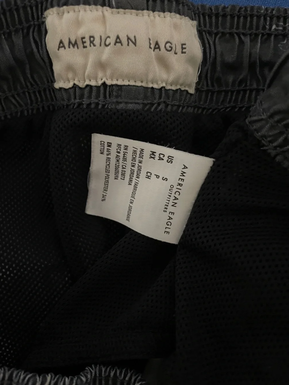Men's American Eagle Swim Trunks Size Small Black Pineapples Lined